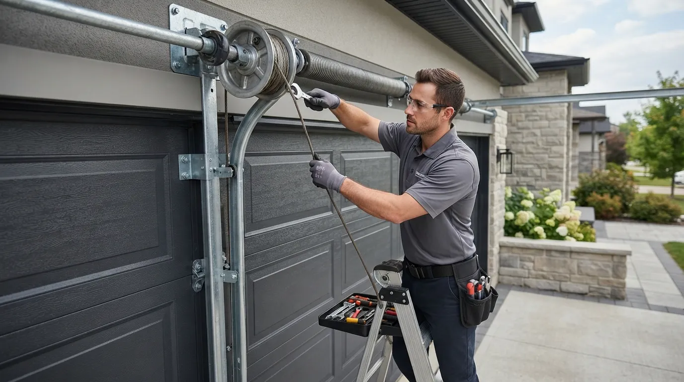 Cable Repair for University Park's Late-1980s Garage Doors in Plano